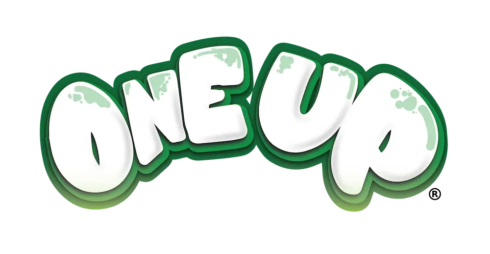 Logo for the One Up Company LLC in green.